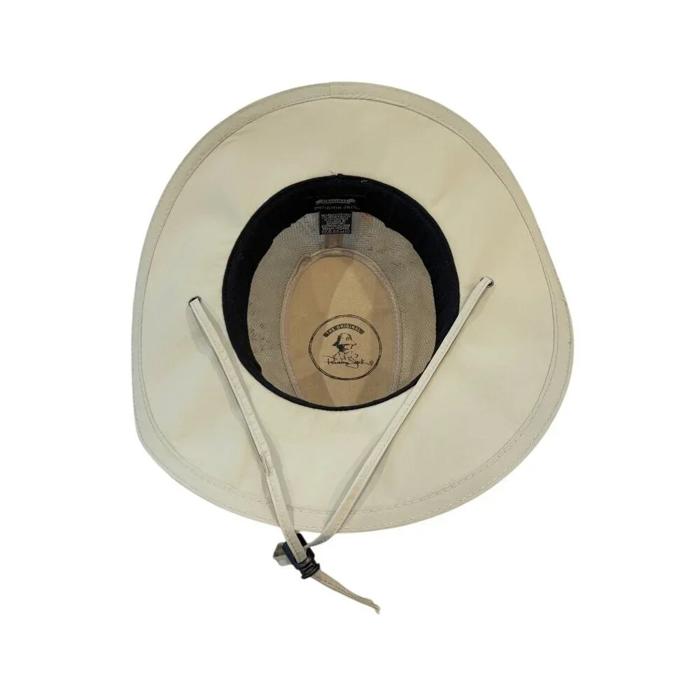 Panama Jack Mesh Seven Seas Safari Original Hat Khaki Light Green Fossil Size Lg - Picture 3 of 5